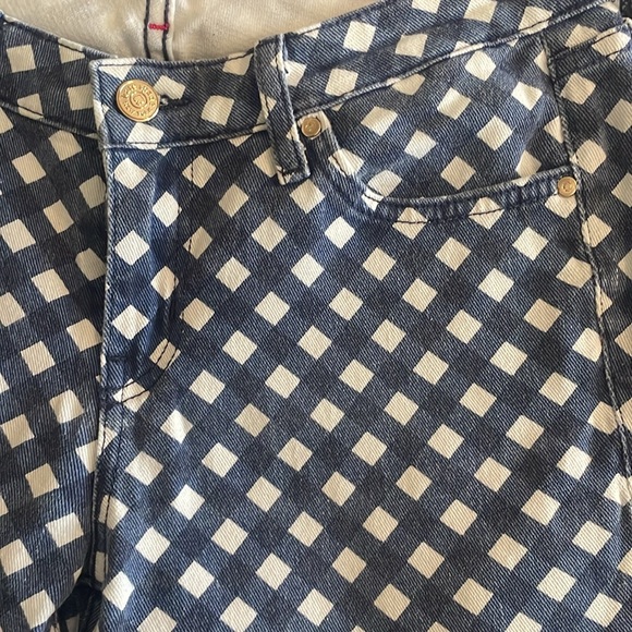 2/$30 Kate Spade Broome Street Gingham Denim Cropped Jean Pants Size 28 - Picture 12 of 15